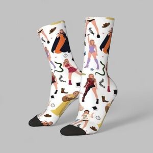TAYLOR SWIFT inspired Swiftie Crew Socks | Eras Tour Outfits Concert Rep Gift 🏰